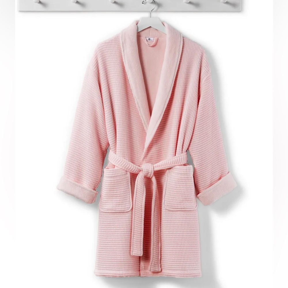 Hotel Collection By Macy’s Women’s Cotton Waffle Textured Bath Robe NWT